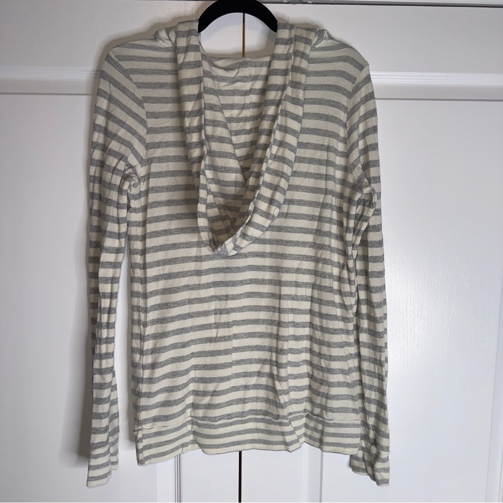 Velvet by Graham & Spencer Striped‎ Lightweight Hooded Top Size Small - Picture 5 of 8